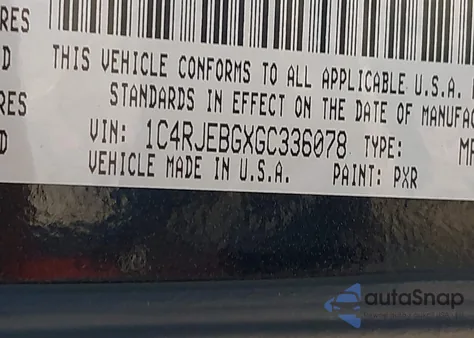 2016 Jeep Grand Cherokee Limited from USA, damaged, VIN 1C4RJEBGXGC336078